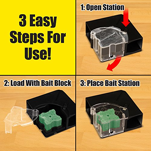 d-CON Corner Fit Mouse Poison Bait Station, 1 Trap + 2 Bait Refills