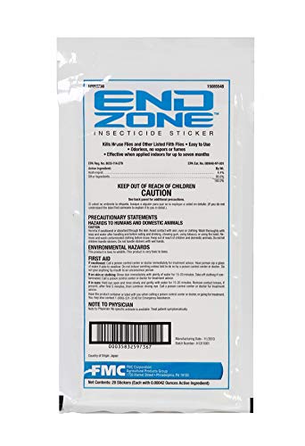 FMC TECHNOLOGIES EndZone Insecticide Stickers Fly Control - 1 Pack of 20