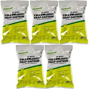 rescue! yellowjacket attractant cartridge (10 week supply) – for rescue! reusable yellowjacket traps - (5 pack)