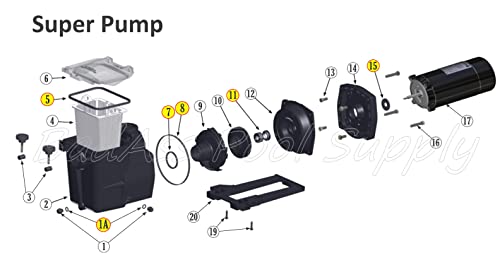 BadAss Pool Supply O-Ring Rebuild Repair Kit for Hayward Super Pump, used on all Models