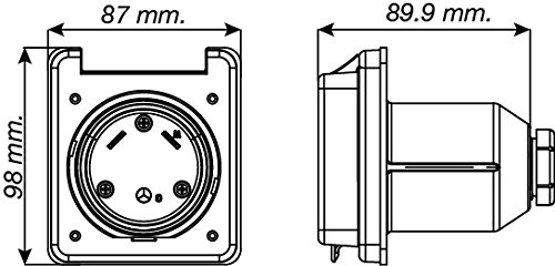 Conntek 80458-SQBK RV 30-Amp Straight Blade Black Squire Cover RV/Marine Inlet