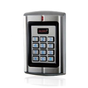 aleko lm178 12/24v universal wired metal alloy water proof two door control keypad with backlight