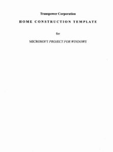 home construction template for microsoft project for windows (download only)