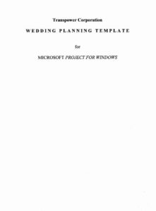 wedding planning template for microsoft project for windows (download only)