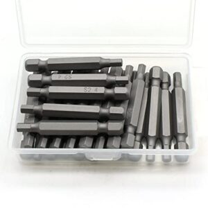 temo 25 pc h-4 hex 4mm impact ready 2 inch length screwdriver insert bits hex shank with quick release slot