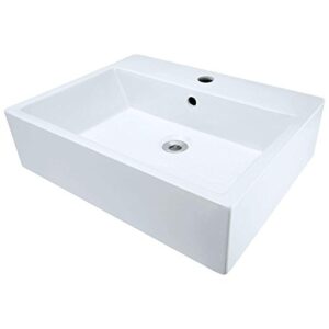 mr direct v2502-w sink in white porcelain vessel