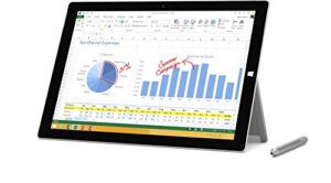 microsoft surface pro 3 mq2-00001 12-inch full hd 128 gb storage multi-touch tablet (silver)