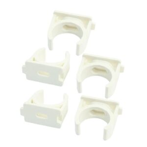 uxcell pvc water pipe clamps clips, 3/4" (25mm) tv trays tubing hose hanger support pex tubing, 5pcs