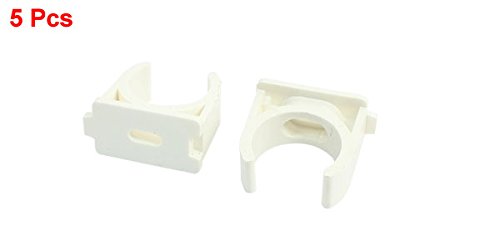 uxcell PVC Water Pipe Clamps Clips, 3/4" (25mm) TV Trays Tubing Hose Hanger Support Pex Tubing, 5Pcs