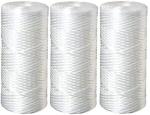 three 5 micron polypropylene string wound water filter cartridges compatible with 3map814 & wp5bb97p, wpx5bb97p, wp5bb975 by cfs