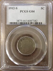 1912 s lincoln penny pcgs vf-35