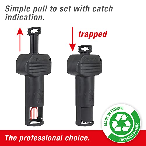 SWISSINNO Gopher & Vole Trap PRO SuperCat. Control Gophers, Voles + Field Mice, Unique Trigger Catch Action, Ultra-effective with High Catch Rates. Easy to Setup, Safe + Reusable. Made in Europe: 1x Trap, Gray