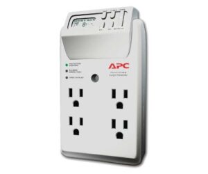 apc surgearrest essential 4-outlets surge suppressor - 4 x nema 5-15r - 1020 j - 120 v ac input - 120 v ac output (151503)
