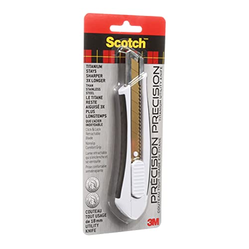 3M 159572 051141976549 Scotch Titanium Snap-Off Utility Knife, Large