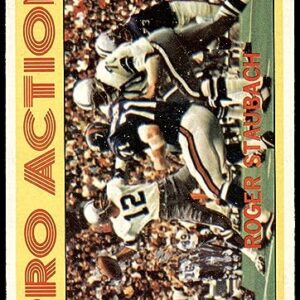 1972 Topps # 122 Pro Action Roger Staubach Dallas Cowboys (Football Card) GOOD Cowboys Navy