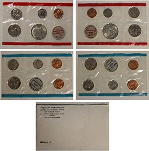 1970 united states mint uncirculated coin set in original government packaging