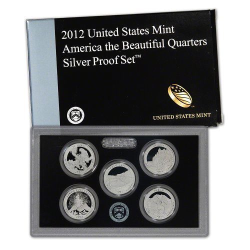 2012 S US Mint Quarters Silver Proof Set