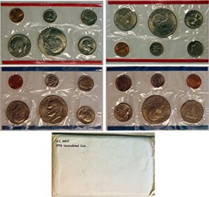 1976 united states mint uncirculated coin set in original government packaging