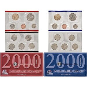 2000 united states mint uncirculated coin set (u00) in original government packaging
