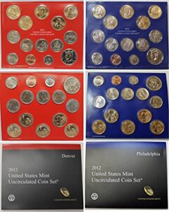 2012 united states mint uncirculated coin set (u12) in original government packaging