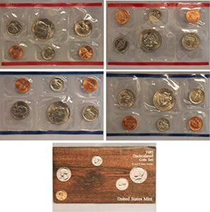 1985 united states mint uncirculated coin set in original government packaging