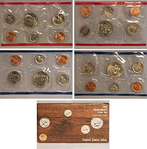 1985 United States Mint Uncirculated Coin Set in Original Government Packaging