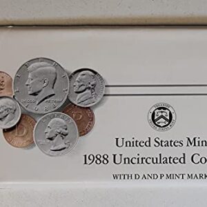 1988 United States Mint Uncirculated Coin Set (U88) in Original Government Packaging