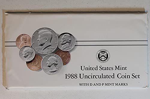 1988 United States Mint Uncirculated Coin Set (U88) in Original Government Packaging