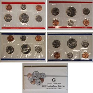 1988 united states mint uncirculated coin set (u88) in original government packaging