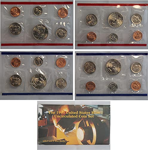 1995 United States Mint Uncirculated Coin Set (U95) in Original Government Packaging