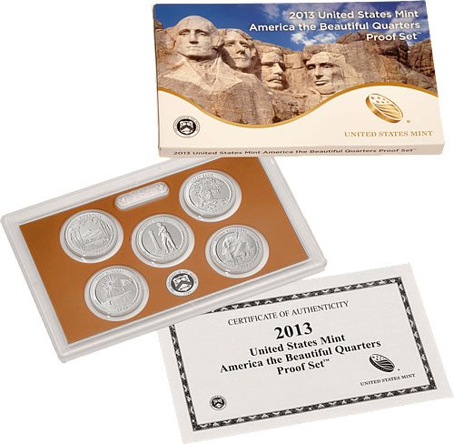 2013 S United States Mint America the Beautiful Quarters Proof Set OGP