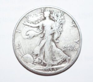 1944 no mint mark walking liberty half half dollar wlh seller good
