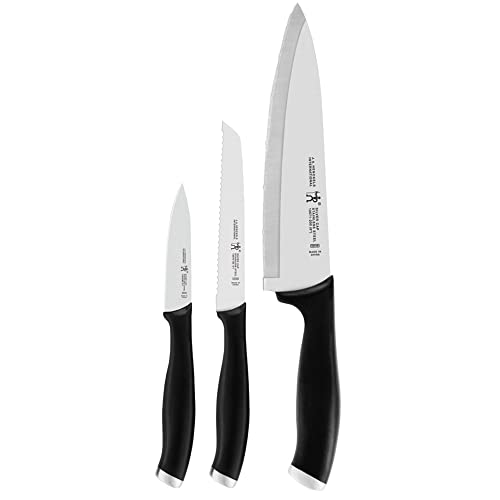 HENCKELS Silvercap Razor-Sharp 3-Piece Kitchen Knife Set, Chef Knife, Paring Knife, Utility Knife, German Engineered Informed by 100+ Years of Mastery