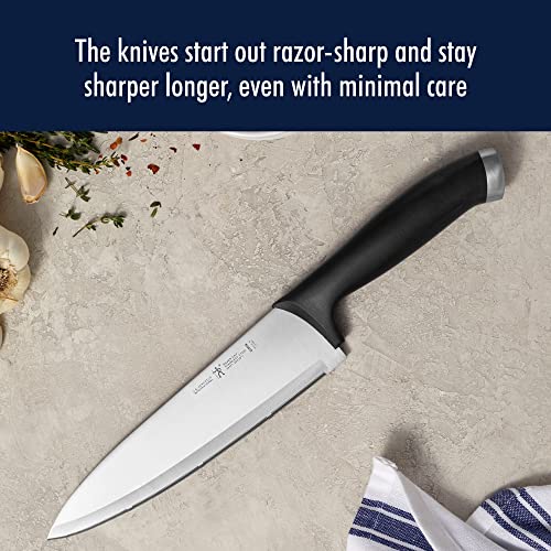 HENCKELS Silvercap Razor-Sharp 3-Piece Kitchen Knife Set, Chef Knife, Paring Knife, Utility Knife, German Engineered Informed by 100+ Years of Mastery