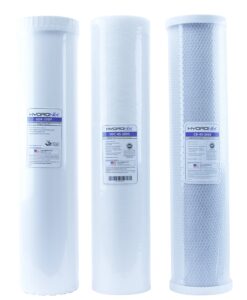 water filters - sediment/gac/carbon (pack of 3) | 4.5" x 20"