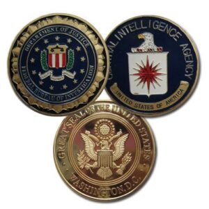 lovesports2013 lots of 2 fbi cia 24k g-p challenge coin