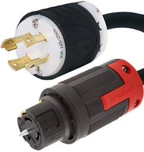 iron box l14-30p to cs6364c power cord plug adapter - 25 foot, 125/250v, 10/4 soow cable, 4-pin, part # ibx-6112-25 (25 ft)
