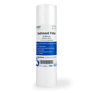 Sediment Melt Blown Water Filters 10x2.5" Standard 50 Micron 50 Pack