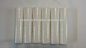 complete filtration services 2.5 inch x 9.75 inch 5 micron grooved dirt/sediment water filter cartridges compatible with whkf-gd05 & ap110 quantity of 6