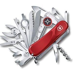 Victorinox Evolution S54 Tool Chest Plus Swiss Army Knife, 32 Function Swiss Made Pocket Knife with Large Blade, Screwdriver and Reamer – Red