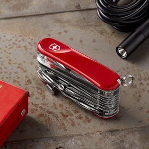 Victorinox Evolution S54 Tool Chest Plus Swiss Army Knife, 32 Function Swiss Made Pocket Knife with Large Blade, Screwdriver and Reamer – Red