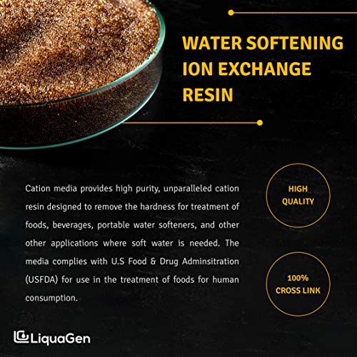 LiquaGen - 2Cu.'. of Water Softening Ion Exchange Resin Cation + Resin Loading Funnel