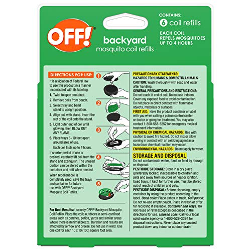 OFF! Mosquito Coil Refills 6 Count (Pack of 2)