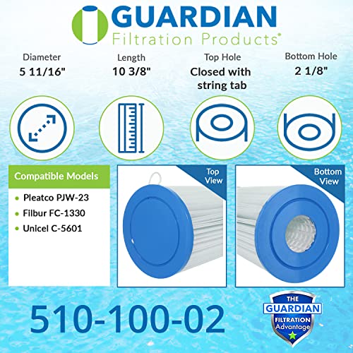 Guardian Filtration Products 2-Pack Pool Spa Filter Replaces : Unicel C-5601 Fc-1330 Pjw-23 C5601