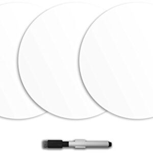 Wall Pops WallPops WPE0975 Ghost Dry Erase Dot Decals, White & Off-White