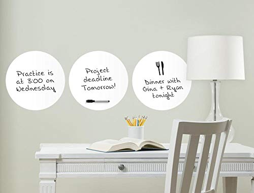 Wall Pops WallPops WPE0975 Ghost Dry Erase Dot Decals, White & Off-White