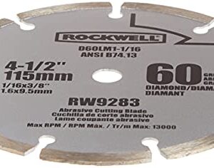 Rockwell RW9283 4 1/2-Inch 60-Grit Diamond Compact Circular Saw Blade