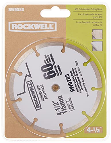 Rockwell RW9283 4 1/2-Inch 60-Grit Diamond Compact Circular Saw Blade