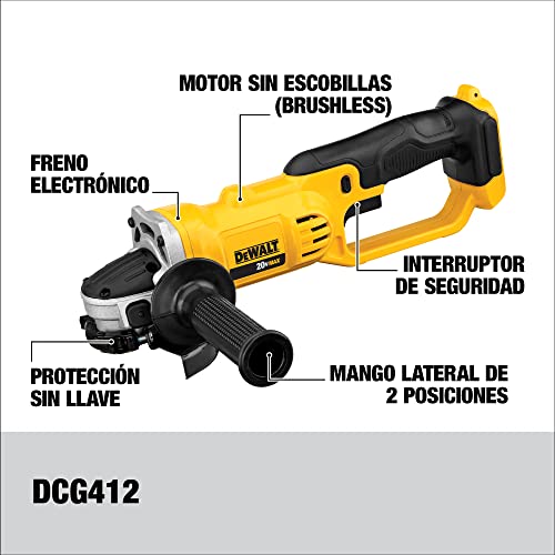 DEWALT 20V MAX* Angle Grinder Tool Kit, 4-1/2-Inch (DCG412P2)