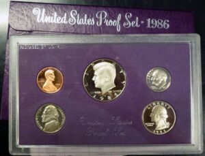 1986 u.s. mint proof set original mint pkg